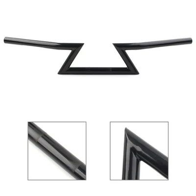 1" Motor Handlebars Z Bar Drag Bars 1 Pcs For Harley Honda Yamaha Suzuki Black - Image 1 of 4