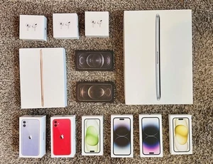Apple Coffret VIDE Lot de 13 - Ipad Iphone Macbook Pro Airpods Pro - BOITE VIDE UNIQUEMENT - Photo 1 sur 2