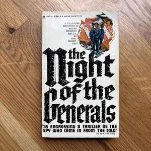 THE NIGHT OF THE GENERALS by Hans Hellmut Kirst vintage 1965 Bantam paperback - Foto 1 di 4