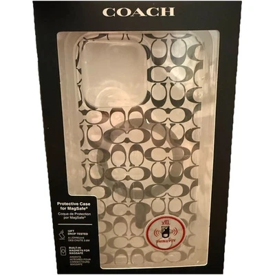 Coach iPhone 15 Pro Max MagSafe Protective Case Signature C  Black Grey Ombré - Image 1 of 3