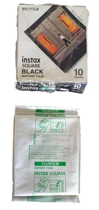Película instantánea Fujifilm ISO 800 Instax marco cuadrado negro 10 hojas caducidad 04-2026 - Imagen 1 de 2