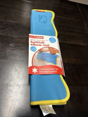 Descanso de cotovelo para banheira Skip Hop Moby azul confortável confortável sucção antiderrapante NOVO - Imagem 1 de 4