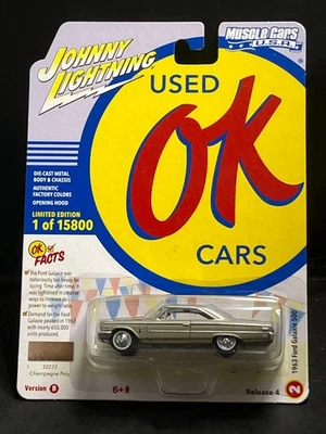 JOHNNY LIGHTNING 63 FORD GALAXIE 500 MUSCLE CARS U.S.A R/R LIMTD 15,800 OK USED - Image 1 of 3