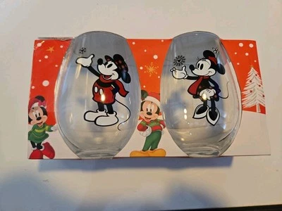 Рождественский набор из двух бесшовных бокалов Disney Mickey and Minnie Mouse - Изображение 1 из 4
