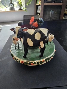 Kerzendeckel Farm Friends Vintage Sammlerstück Deko Bauernhaus gebraucht im Karton - Bild 1 von 7