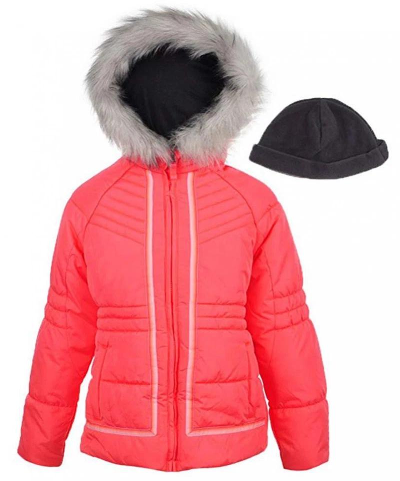 London Fog Girls Coral Coat with Hat Size 4 5/6 6X - Image 1 of 1