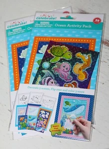 Ocean Activity Pack LOT of 2 - Coloring Book, Stickers, Puzzle - Picture 1 of 5