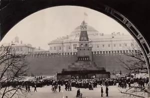 Postcard RPPC Red Square The Lenin Mausoleum Moscow Russia - Picture 1 of 2