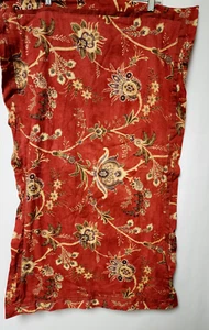Cindy Crawford Matera Vine King Sham (1) Jacobean Paisley Floral Paprika/Red - Picture 1 of 4