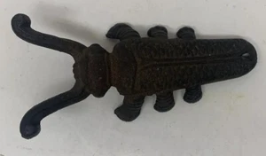 Antique Cast Iron Scarab Beetle Boot Jack Puller Remover 9” long Flat Black - Picture 1 of 7