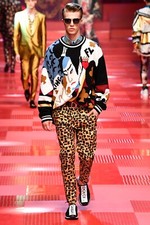 Dolce & Gabbana Runway Brown & Black Paint Animal Effect Jeans - Made In Italy