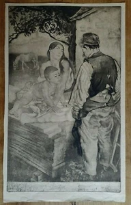 Louis LEGRAND Gravures eaux-fortes - Le fils du charpentier - 8 eme état signée - Picture 1 of 6