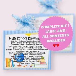 High School Survival Kit ~ Unique Fun Novelty Good Luck Gift & Greetings Card  - Picture 1 of 5