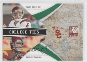2009 Donruss Elite Green /899 Mark Sanchez Patrick Turner #17 Rookie RC