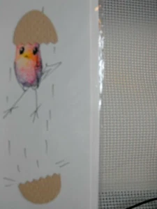 BIRD HATCHING CARD ANTHONY GREAVES-LORD NWT ESTATE ORIG HANDMADE ENGLAND - Picture 1 of 12