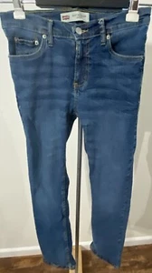 Levi's 502 Regular Taper Blue Girls Size 16 Denim 28X28 Skinny Jeans - Picture 1 of 12