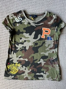 POLO Ralph Lauren Niñas Camiseta Sin Mangas Estampado Camuflaje Talla 8-10 Años Talla M - Imagen 1 de 5