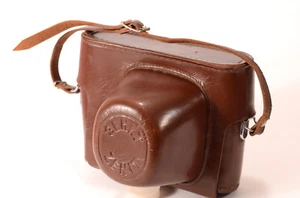 Estuche de cuero marrón para cámara con correa, para cámaras soviéticas de la URSS KMZ ZENIТ - Imagen 1 de 6