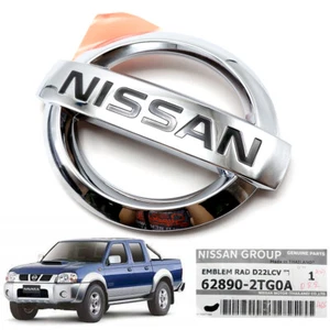 Front Logo Emblem Decal Chrome For Nissan D22 Navara Frontier 1997 2005 - Imagen 1 de 7