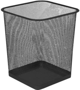 Mesh Waste Paper Bin For Office Home Bedroom Metal Mesh Waste Rubbish Basket UK - Picture 1 of 11