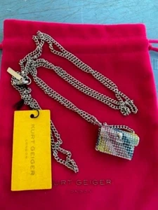 KURT GEIGER LONDON CZ KENSINGTON PURSE LONG NECKLACE***NWT*** 36" INC. DUST BAG - Picture 1 of 3