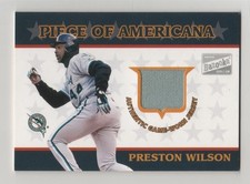 2003 Bazooka Piece of Americana Preston Wilson Marlins Game Used Jersey BV$8