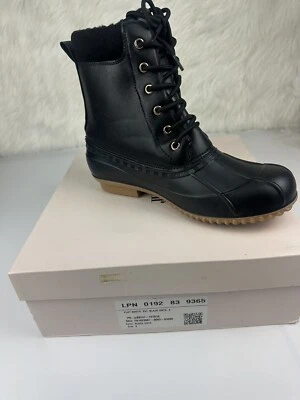 Weatherproof  Women’s Flat Boots Evi Duck  Black Size 9 New - Image 1 of 4