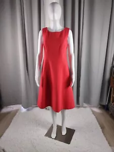 Abito midi Talbots donna tubino corallo senza maniche girocollo zip posteriore taglia 8 - Foto 1 di 12