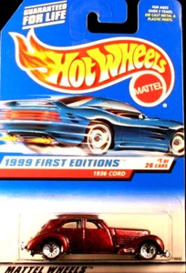 NEW HOTWHEEL 1936 CORD CAR 1999 FIRST EDITION HOTWHEELS 1 OF 26 # 649 TOY#535 - Picture 1 of 1