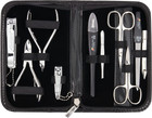 - Brand Quality 10 Piece Manicure Pedicure Grooming Kit Set for Professional Fin