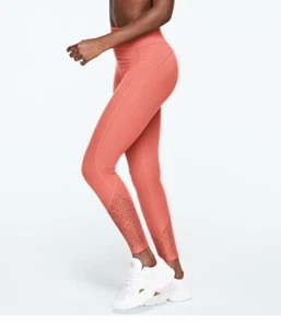 Pink Victoria Secret Leggings size L Mesh Activewear jogging casual - Picture 1 of 6