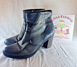 Mjus Stiefelette Boots 41 Ankleboots Absatz silber grau Leder Echtleder Damen - Bild 1 von 24