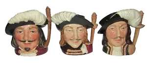 Jarras ROYAL DOULTON 3 Muskateers 'Aramis, Porthos, Athos' D6452 D6453 D6441 - Imagen 1 de 9