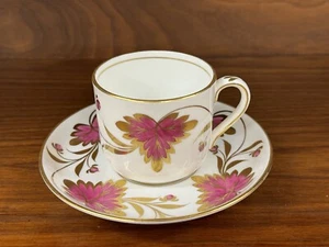Copeland Spode CULROSS Purple & Gold Gilded Demitasse Cup & Saucer - Picture 1 of 8