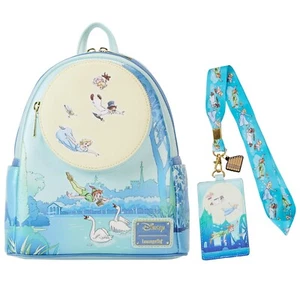 Loungefly Disney Peter Pan You Can Fly Glow Mini Backpack & Lanyard - NEW - Picture 1 of 8