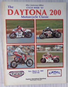 Daytona 200 Motorcycle Classic 1983 Race Program Silver Anniversary Edition ottime condizioni! - Foto 1 di 5