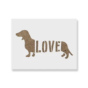Stencil Amore per Cani Bassotto - Stencil Mylar Durevoli e Riutilizzabili - Foto 1 di 5
