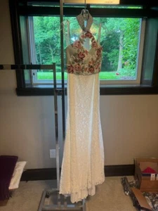 Sherri Hill 51113 Denim White 2 piece Darling Gown Dress sz 2 NWT - Picture 1 of 6