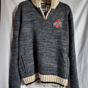 Ohio State Buckeyes Elegante Suéter Bruzer Gris Crema Cuello Redondo Pesado Talla Mediana  - Imagen 1 de 7