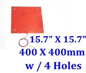 15.7" X 15.7" 400 X 400mm 1000W w/ 3M 100K 3D printer Tronxy X5S Heatbed  - Picture 1 of 12