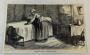 1877 Zeitschriftenstich ~ MAKING THE BRIDAL WEDDING BEET - Bild 1 von 1