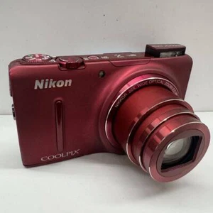 Nikon COOLPIX S9500 Red 18.1MP Digital Camera English Language From Japan Used - Picture 1 of 3
