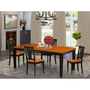 5  PC  Dining  room  set-Dining  Table  with  4  Wooden  Dining  Chairs - Picture 1 of 4