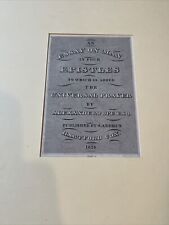 Esaay on Man in Four Epistles, 1824, Hartford, Con Mini Engraving Print, Small