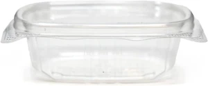 4 OZ RPET Clear HINGED LID Deli Container (400 per Case) - Picture 1 of 4