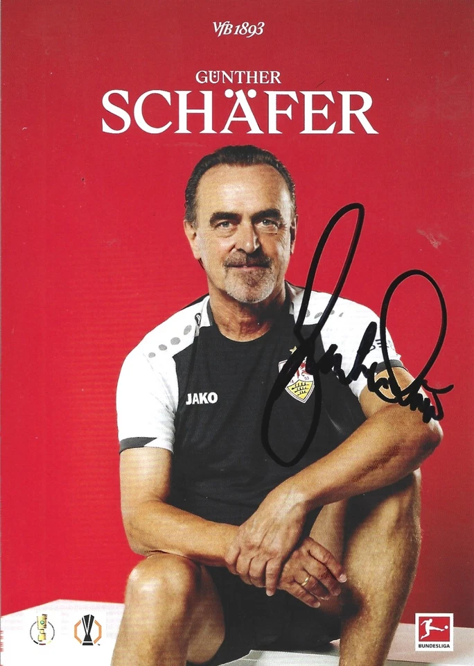 GÜNTHER SCHÄFER-VFB STUTTGART-AUTOGRAMMKARTE-RAR - Bild 1 von 1