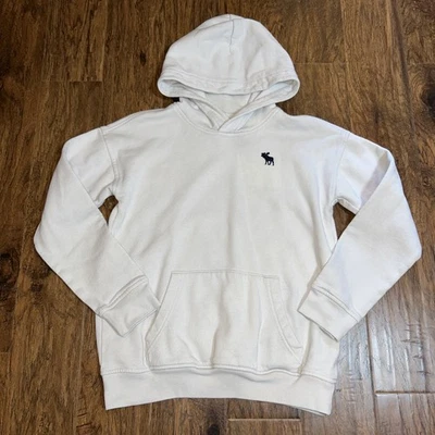 Sudadera con Capucha Abercrombie Niños Talla 11 12 Calce Relajado Avena Beige Neutra Foto 1 de 4