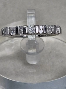 Diamantring 9 kt Weißgold Größe O (2,73 g) - Bild 1 von 13