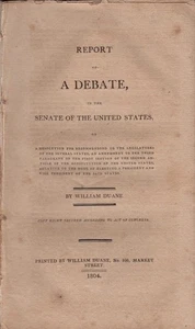 United States Constitution / Report of Debate in the Senate of the United 1st ed - Picture 1 of 1