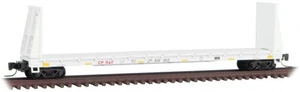 Micro-Trains MTL Z-Scale 61ft Bulkhead Flat Car Canadian Pacific/CP Rail #304903 - Picture 1 of 1